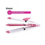 Kemei KM-1291 Ceramic Professional 3-in-1 Electric Hair Straightener