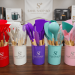 12 Pcs Wooden & Silicone Kitchen Utensil Set