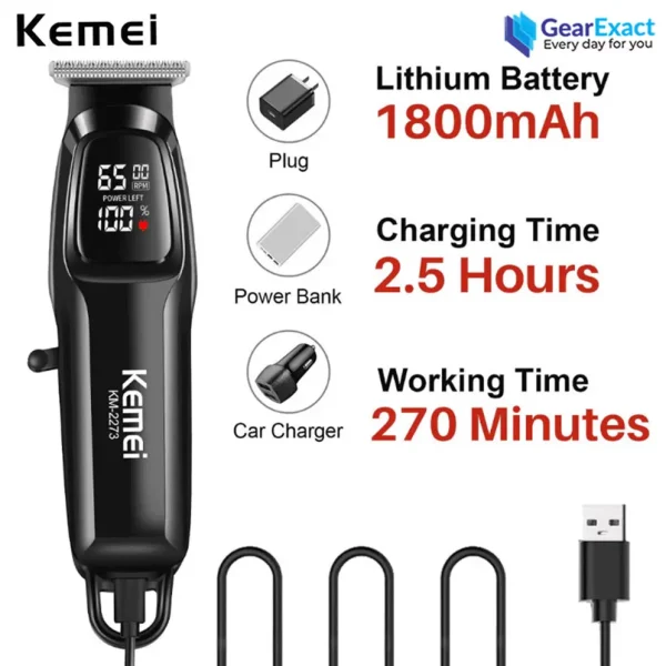 Kemei KM-2273 Hair Clipper and Beard Trimmer for Men