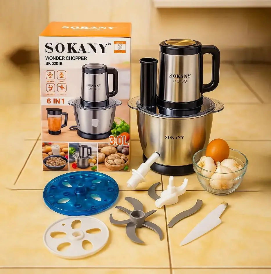 Sokany 6-in-1 Food Processor & Chopper