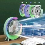 Portable Desktop Fan – Adjustable Colorful Fan for Home or Office - Image 7