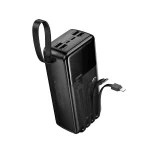 Hoco MMJ-13 Intelligence Balance 30000mAh Power Bank with Built in 4 Cables - Black - Image 2