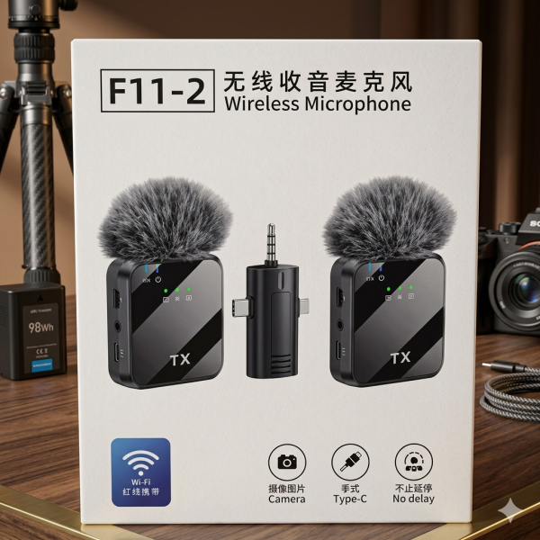 F11-2 Wireless Mic for YouTubers