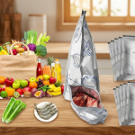 10 Pcs Reusable Aluminum Foil Food Storage Bags
