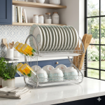 2 Layer Dish Drainer Rack