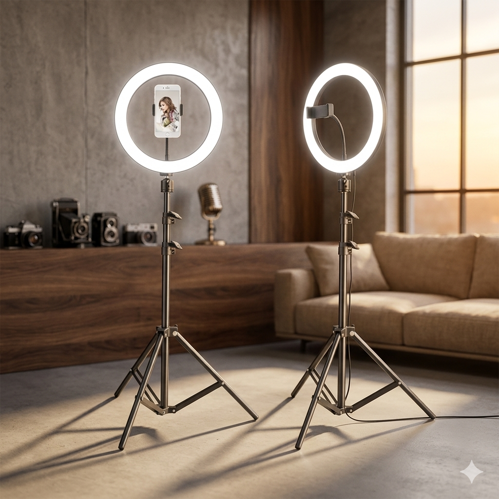 Product type - Tripod Stand, Ring Studio Light & Phone stand Place of Origin: Zhejiang, China Tripod: 7 Feet Long 200 Cm Light 10 inch 26 CM Holder: Clip Lazy Mobile Holder Able to withstand up to a maximum weight of 3kg Quick release panel (anti-mounting injury camera) Three-dimensional head, detachable panel, 360 ° rotation Good Quality Product Stand Hight- 200 cm Ring light 26 Cm 10 inche 1 Floor Tripod 1 Ring Light 1 Clip Mobile Holder 1 Mobile Holder.