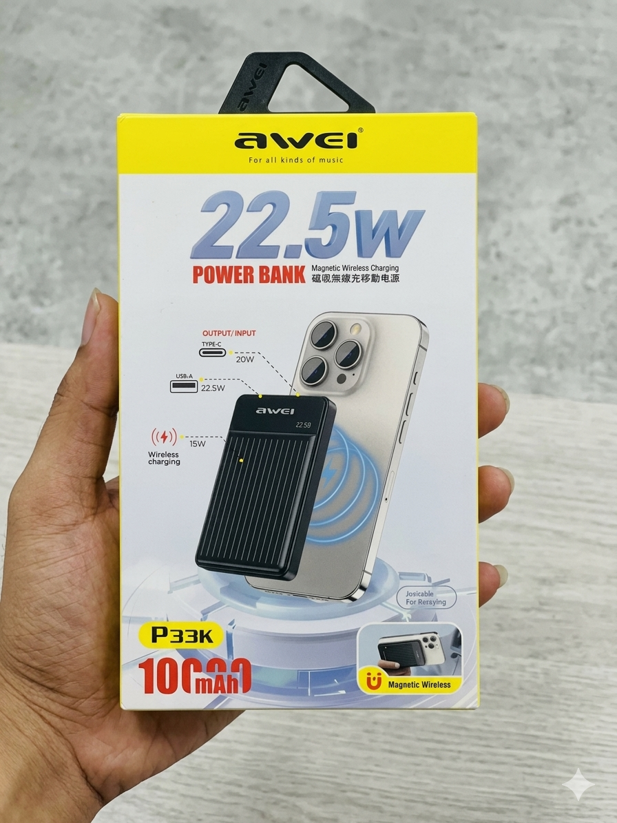 Gemini_Generated_Image_wgzt95wgzt95wgzt Awei Magnatic P33K 10000mAh 22.5W Fast Charging PowerBank - Image 1
