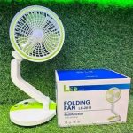LR fan (Adjustable rechargeable folding fan with led light