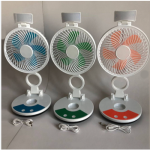 Portable folding fan (ZT-329)রিচার্জ্যাবল Blue - Image 5