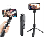 Q07 Selfie Stick Tripod Stand with LED Flash light - Image 2