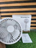 Retractable Rechargeable Table Fan - Image 4