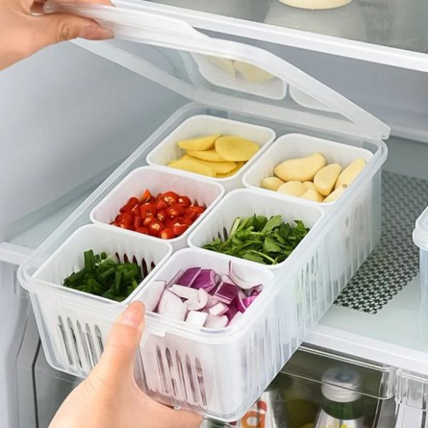 6 Grid Fridge Storage Box