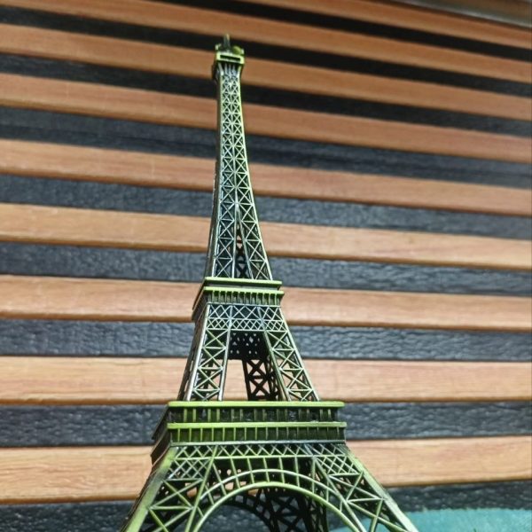 bronze-tone metal Eiffel Tower