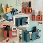 2-in-1 Wall-Mounted Phone & Remote Holder