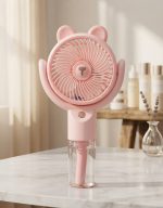 Mini Portable Rechargeable Hand-Held Mute Spray Mist Air Cooled Fan (Pocket Fan) - Image 2
