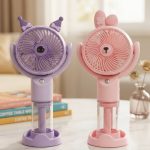Mini Portable Rechargeable Hand-Held Mute Spray Mist Air Cooled Fan (Pocket Fan)