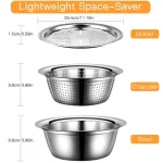 3-in-1 high-quality stainless steel kitchen tool (26 cm) - Image 2