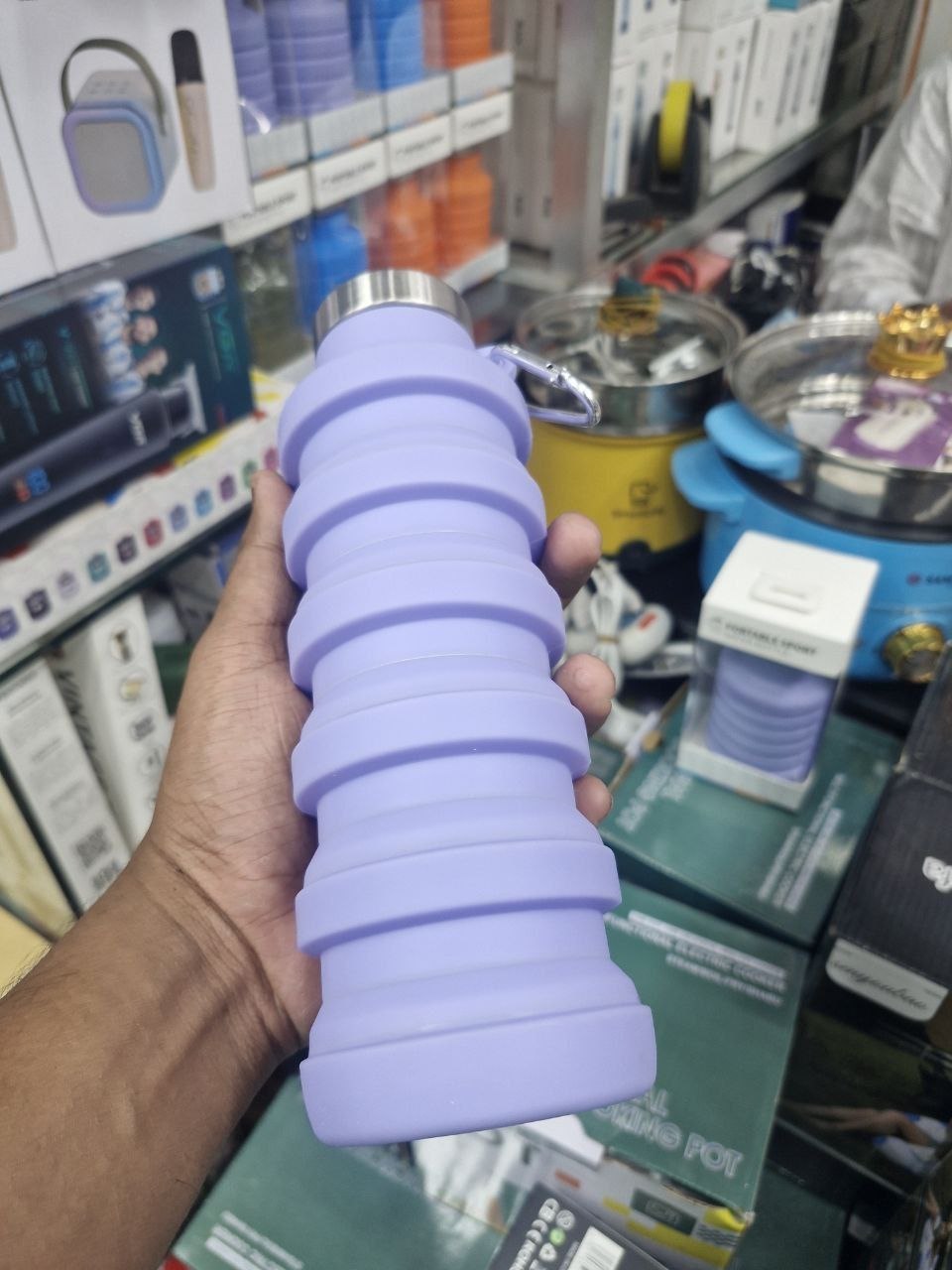 photo_2026-07-06_02-04-53 Collapsible Silicone folding Water Bottle – 500ml - Image 1