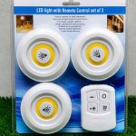 led light with remote control set of 3