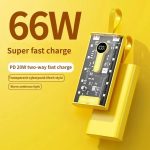 Transparent 66W Cyberpunk Style Power Bank - Image 3
