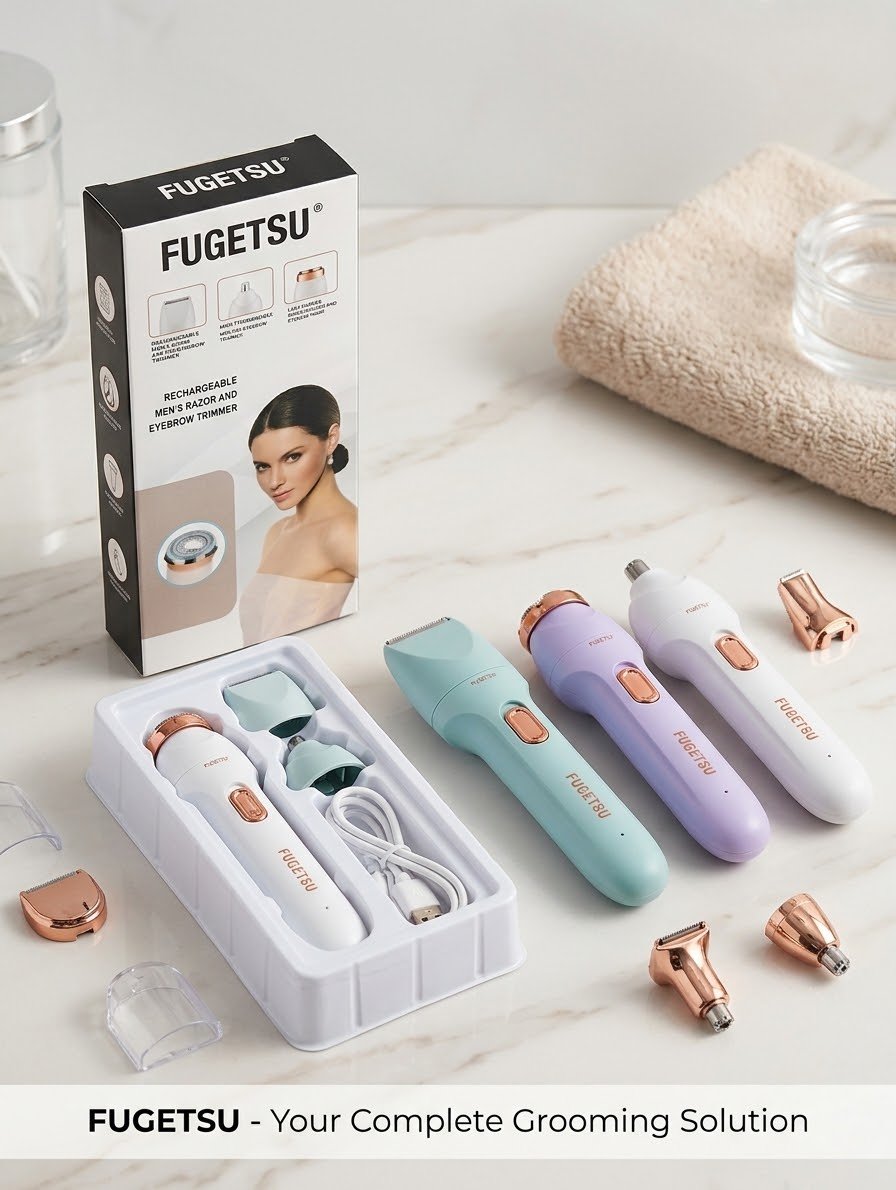 Fugetsu 3-in-1 Rechargeable Women’s Trimmer Rechargeable Women’s Razor 3 in 1 - Image 1